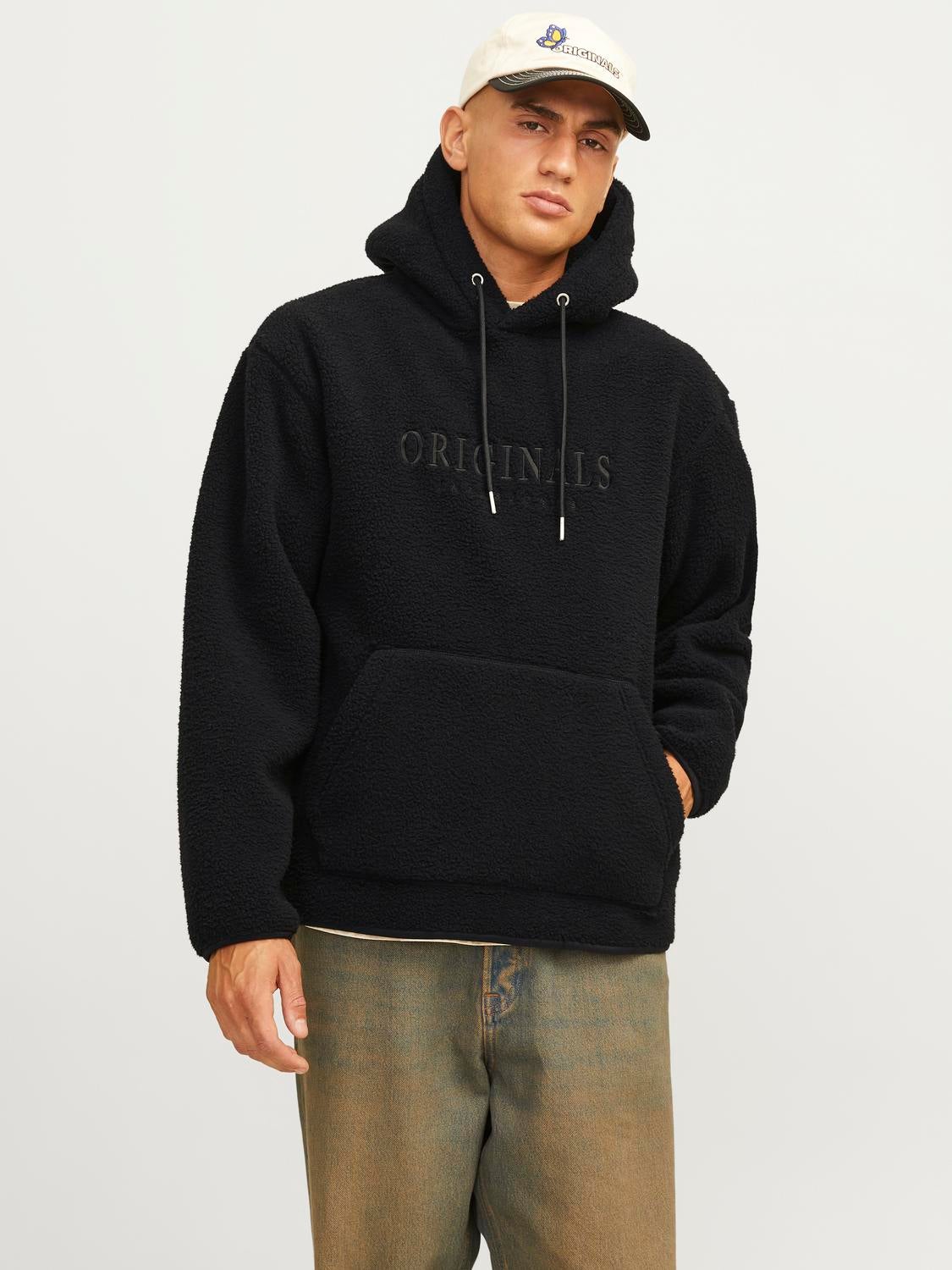 Gedruckt Fleece Sweatshirt