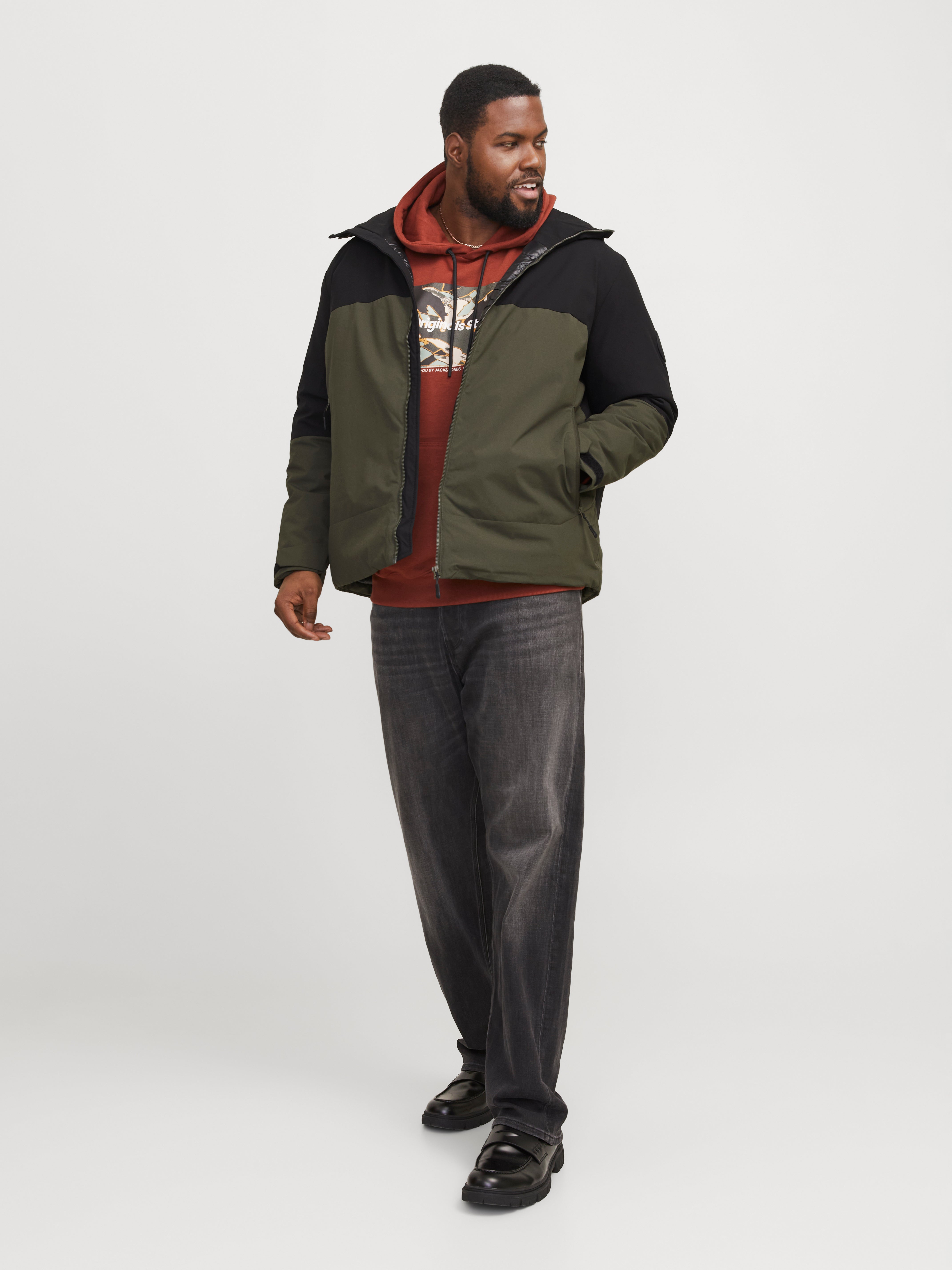 Thumbnail - Plus Size Gefütterte Jacke