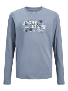 Jack & Jones Logo T-shirt Mini -Flint Stone - 12263095