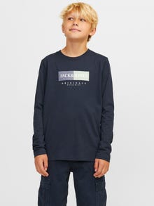 Jack & Jones Logo t-shirt à manches longues -Sky Captain - 12263109