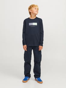 Jack & Jones Logo t-shirt à manches longues -Sky Captain - 12263109