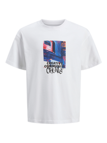 Jack & Jones Gedruckt T-shirt Für jungs -Bright White - 12263146