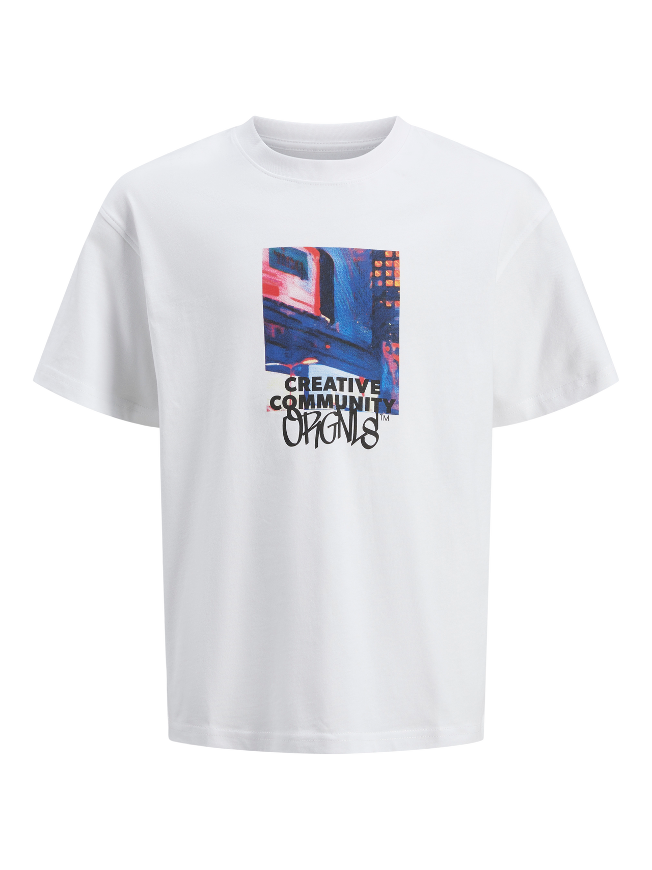 Jack & Jones Trykk T-skjorte For gutter -Bright White - 12263146