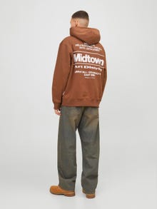 Jack & Jones Painettu Huppari -Mocha Bisque - 12263179