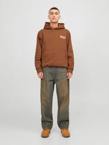 Jack & Jones Painettu Huppari -Mocha Bisque - 12263179