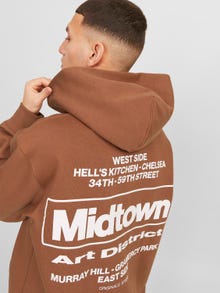 Jack & Jones Painettu Huppari -Mocha Bisque - 12263179