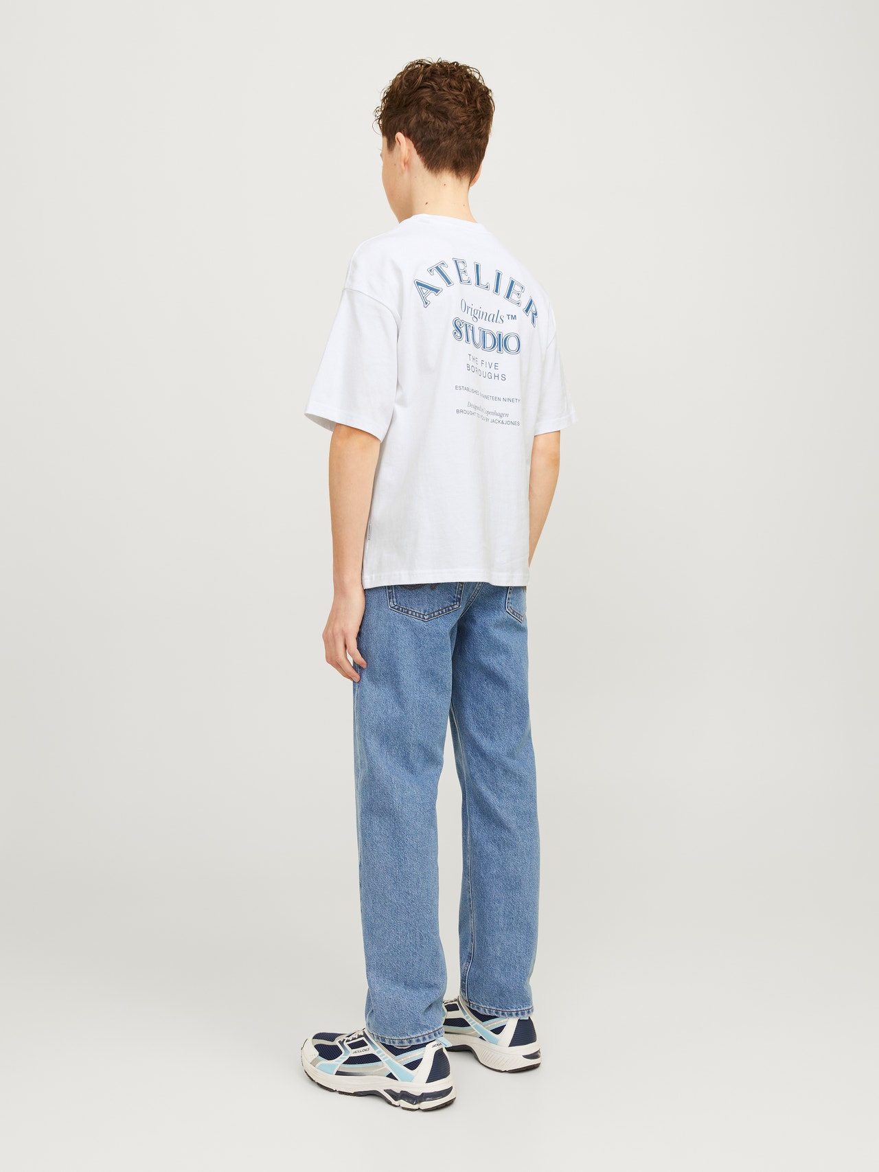 Jack & Jones Bedrukt T-shirt Voor jongens -Bright White - 12263182