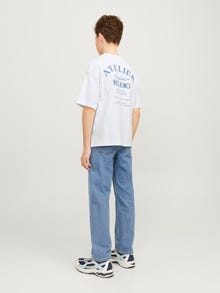 Jack & Jones Nadruk T-shirt Dla chłopców -Bright White - 12263182