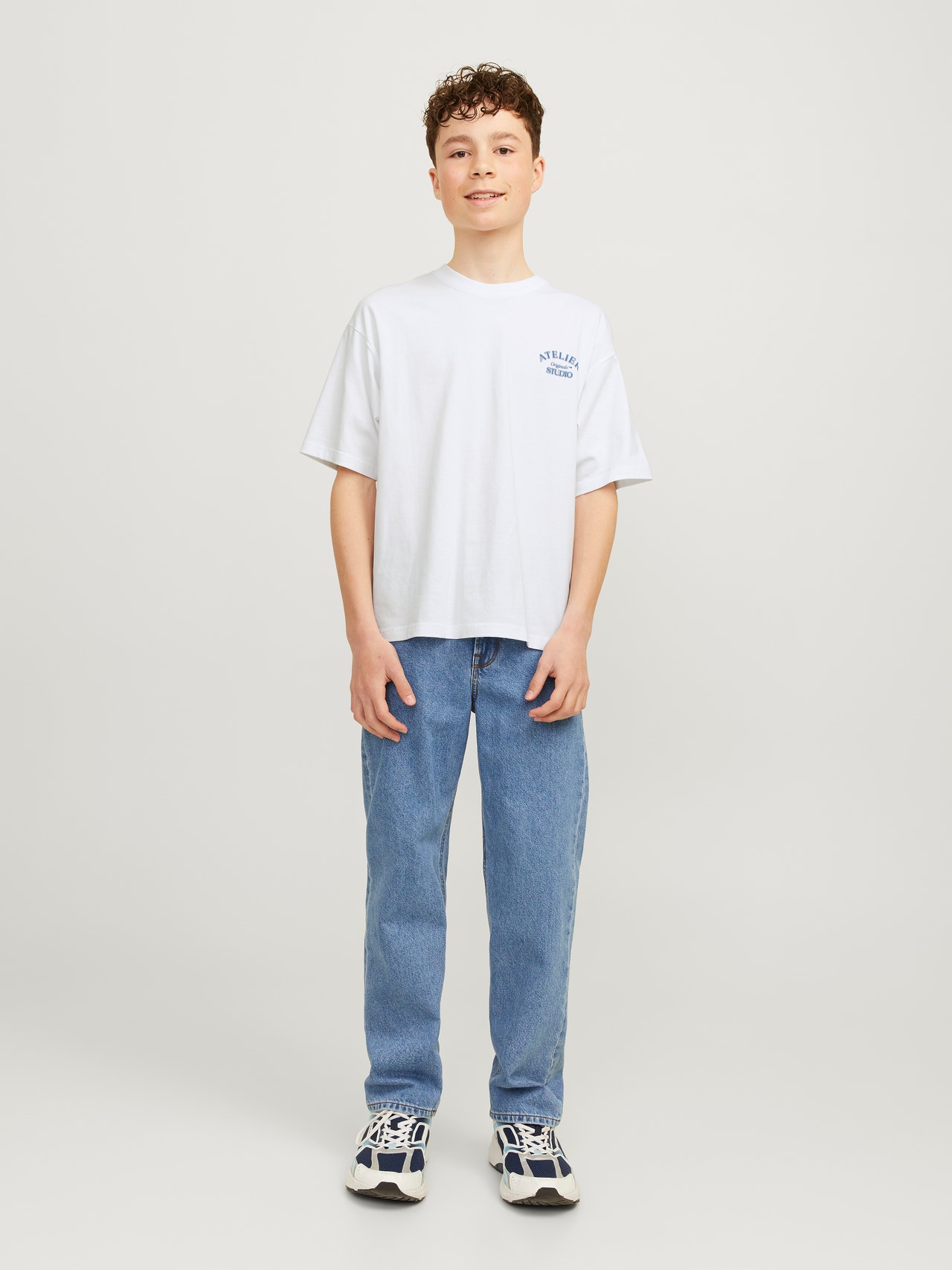 Jack & Jones Bedrukt T-shirt Voor jongens -Bright White - 12263182