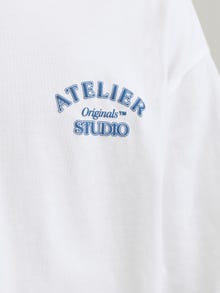 Jack & Jones Spausdintas raštas Marškinėliai Jaunimui -Bright White - 12263182