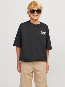 Jack & Jones Printed T-shirt For boys -Black - 12263182