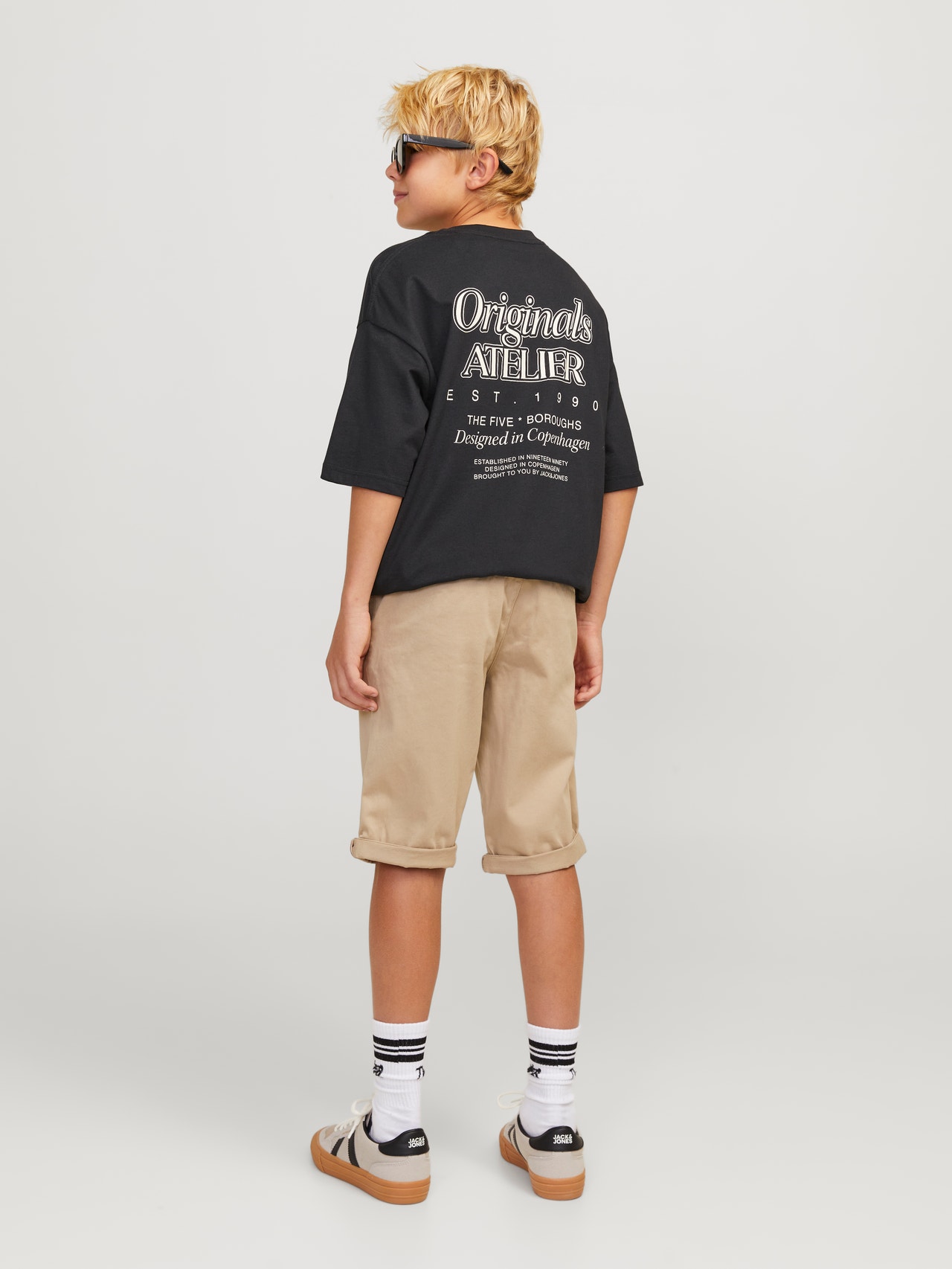 Jack & Jones Printed T-shirt For boys -Black - 12263182