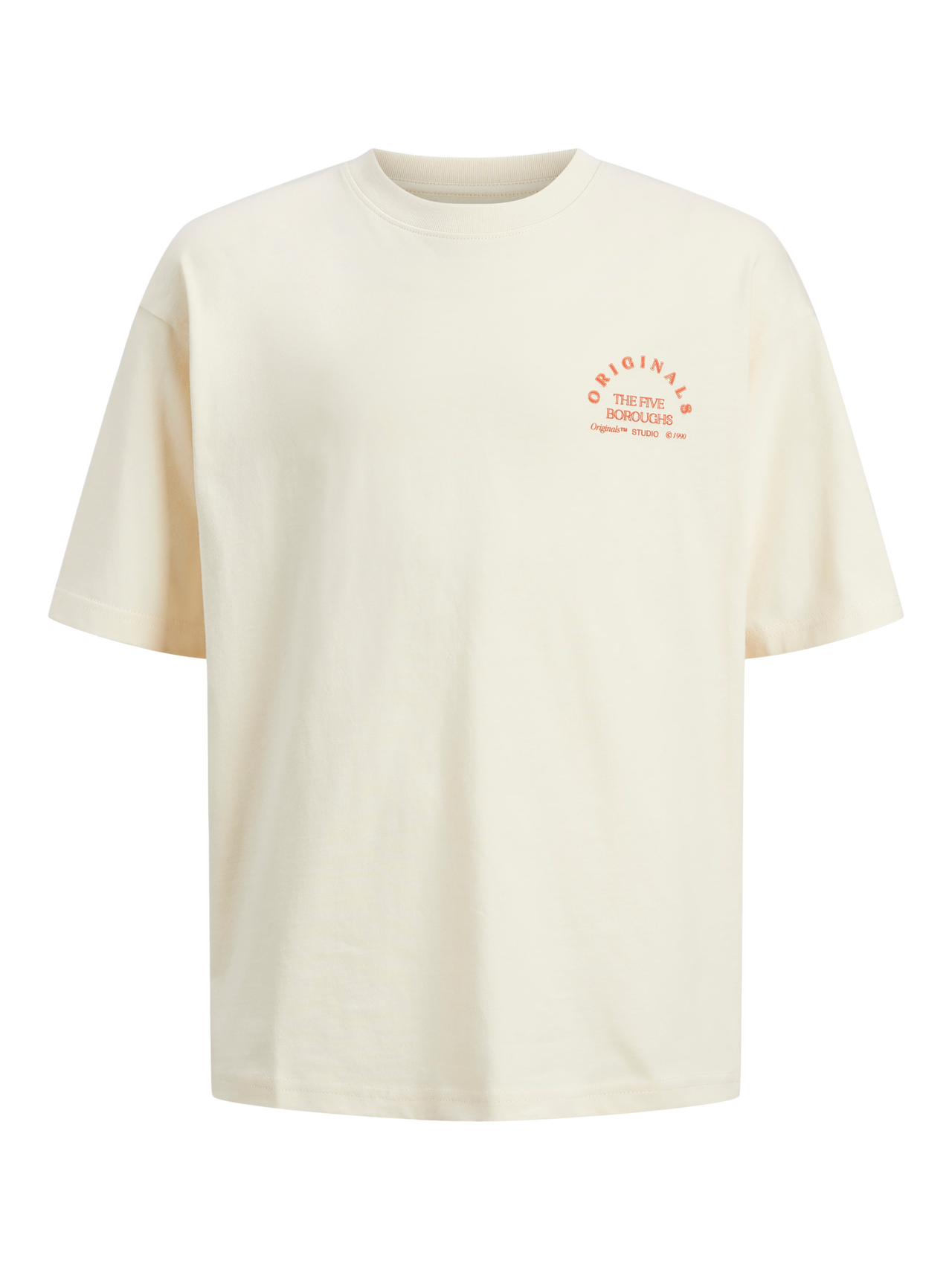Jack & Jones Printet T-shirt Til drenge -Buttercream - 12263182