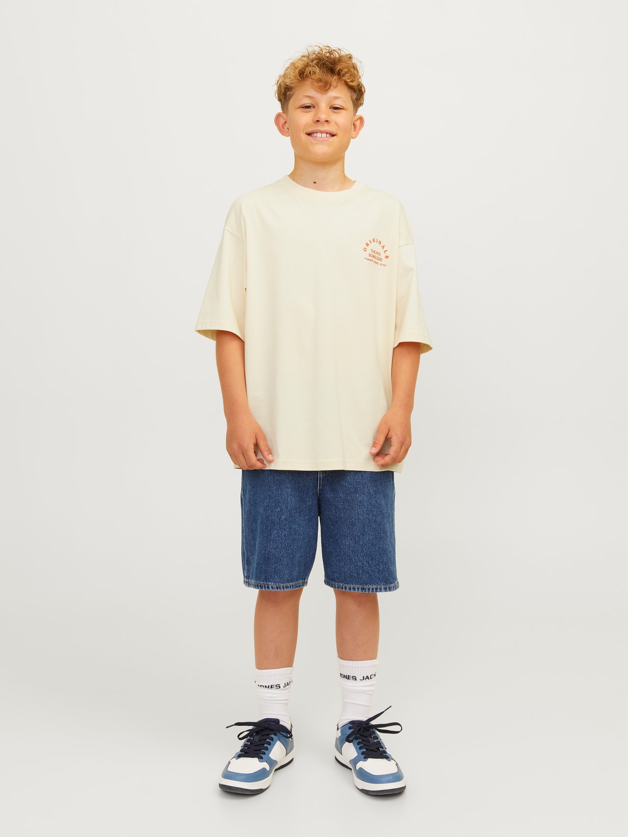 Jack & Jones Tryck T-shirt För pojkar -Buttercream - 12263182