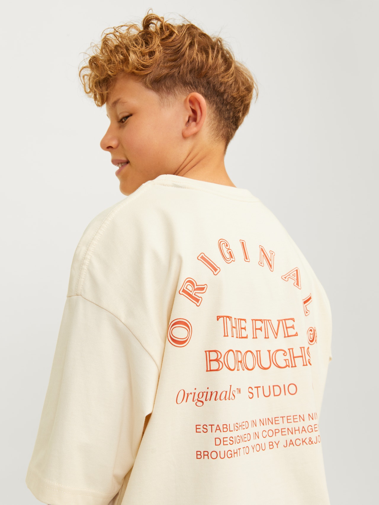 Jack & Jones Bedrukt T-shirt Voor jongens -Buttercream - 12263182