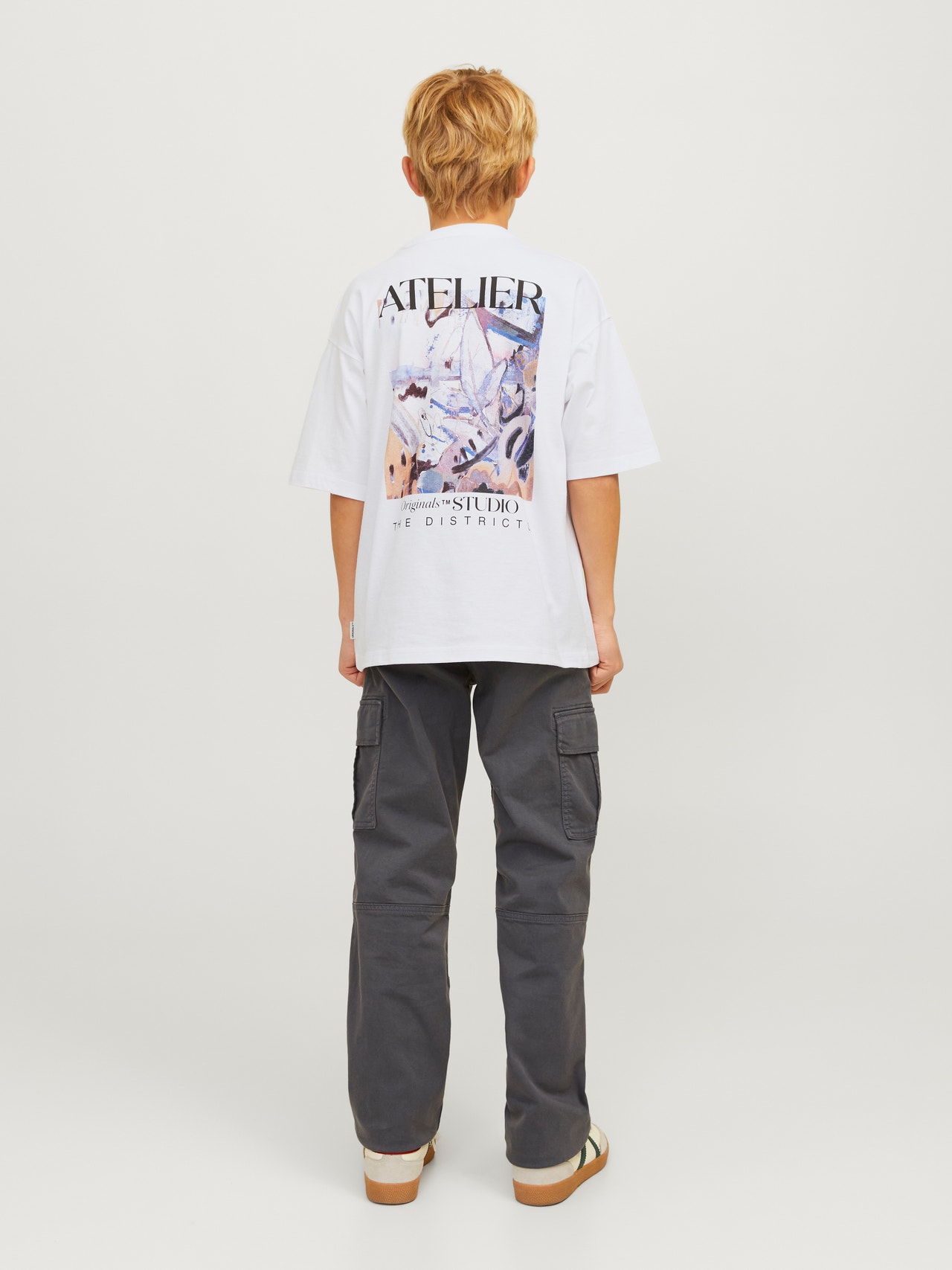 Jack & Jones Nadruk T-shirt Dla chłopców -Bright White - 12263183