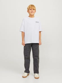 Jack & Jones Nadruk T-shirt Dla chłopców -Bright White - 12263183