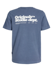 Jack & Jones Spausdintas raštas Marškinėliai Mini -Nightshadow Blue - 12263189