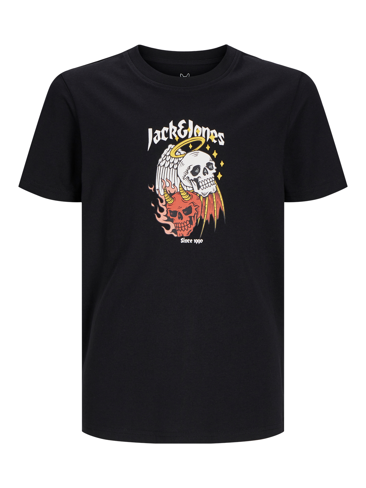 Jack & Jones Τυπική εφαρμογή Στρογγυλή λαιμόκοψη Junior Κοντομάνικο μπλουζάκι -Black - 12263213