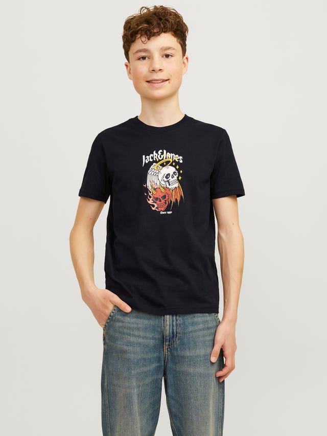 Jack & Jones Τυπική εφαρμογή Στρογγυλή λαιμόκοψη Junior Κοντομάνικο μπλουζάκι - 12263213