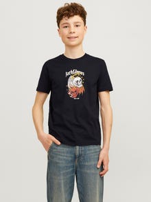 Jack & Jones Τυπική εφαρμογή Στρογγυλή λαιμόκοψη Junior Κοντομάνικο μπλουζάκι -Black - 12263213