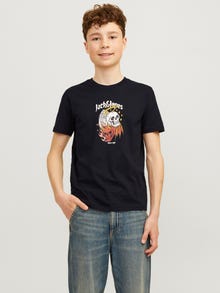 Jack & Jones Printed T-shirt For boys -Black - 12263213