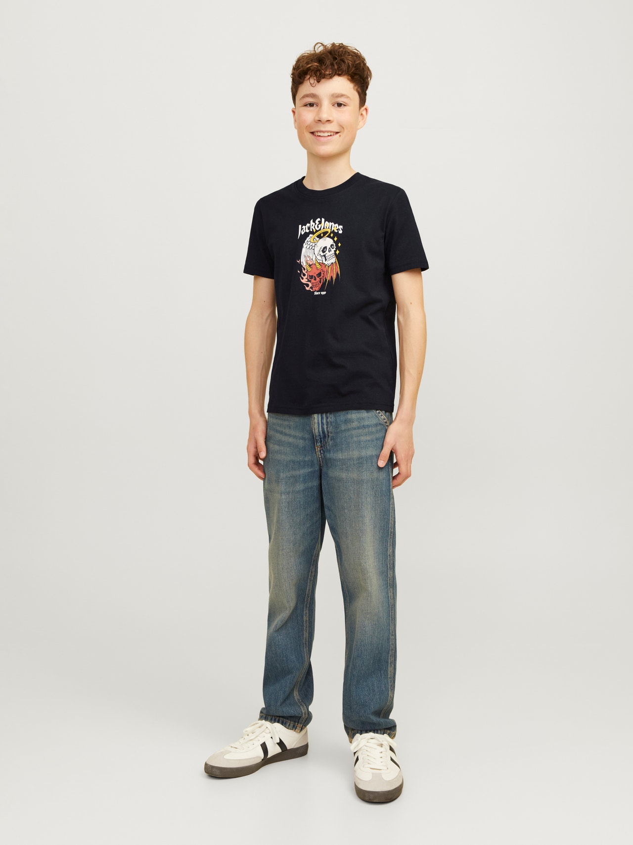 Jack & Jones Bedrukt T-shirt Voor jongens -Black - 12263213