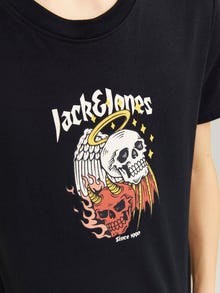 Jack & Jones Printet T-shirt Til drenge -Black - 12263213