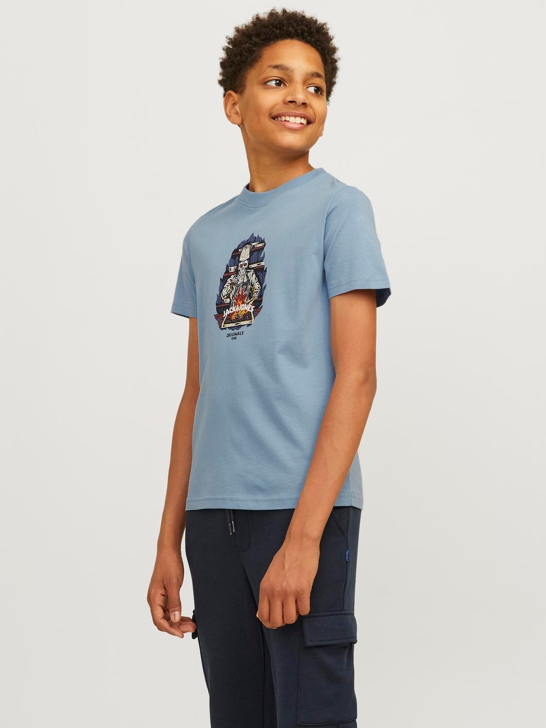 Jack & Jones Printed T-shirt For boys -Mountain Spring - 12263213