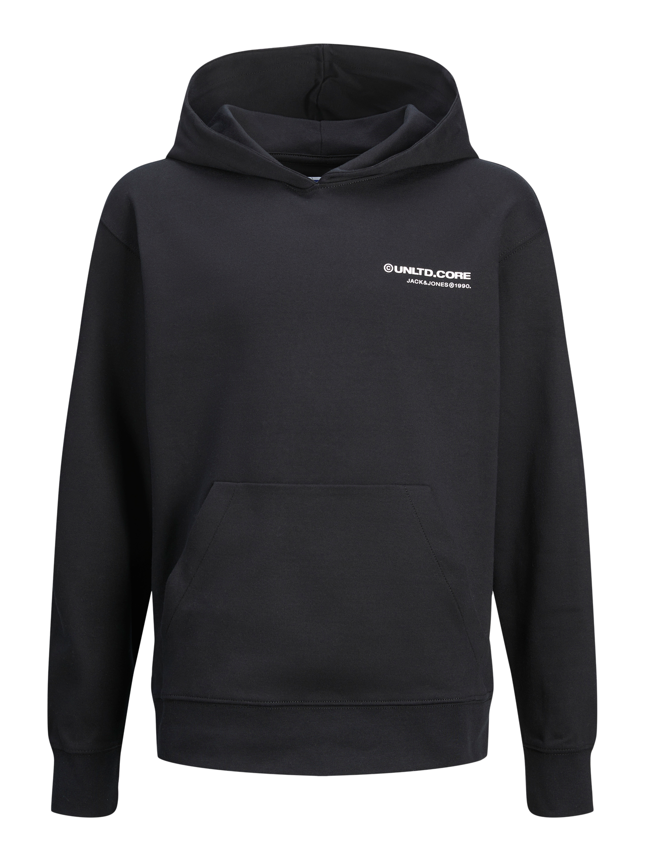 Jack & Jones Hoodie Estampar Para meninos -Black - 12263302