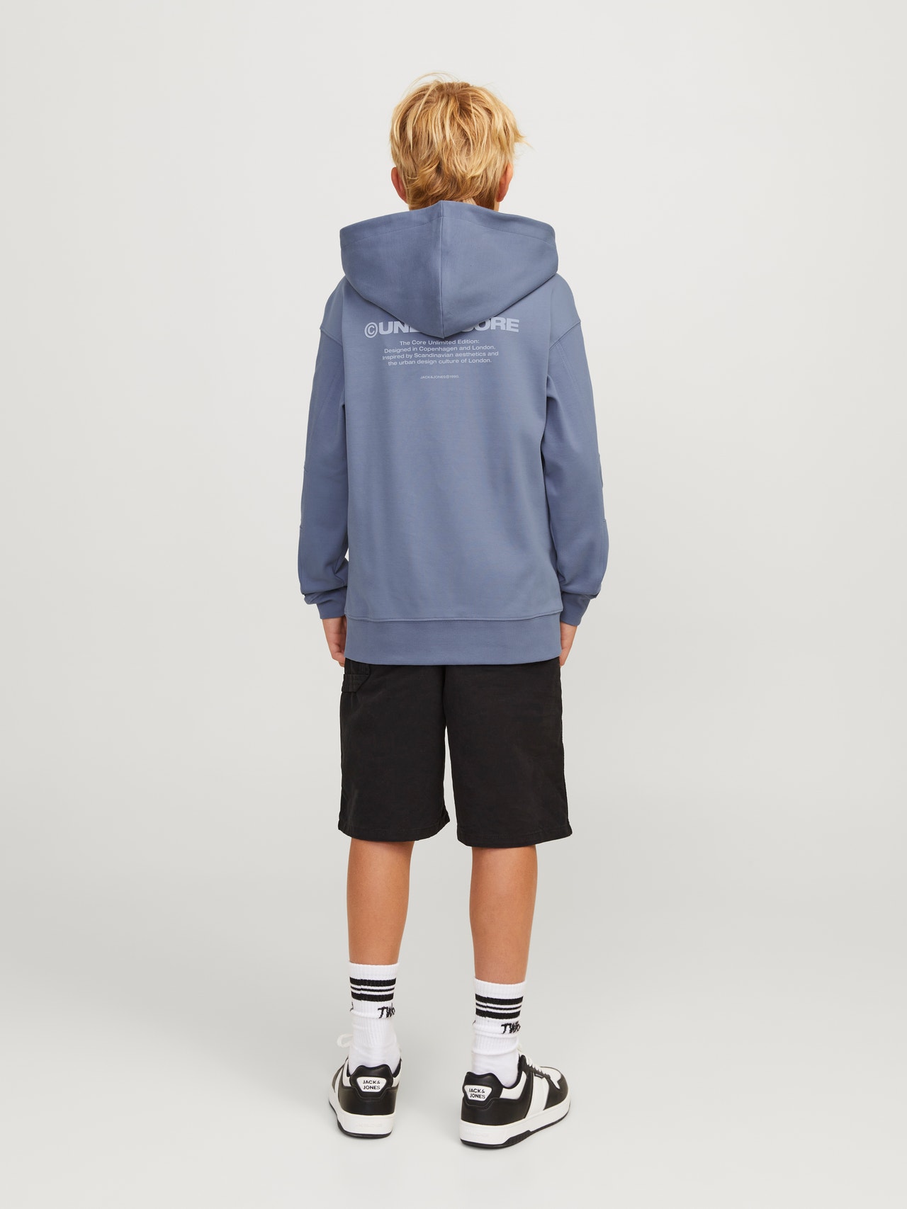 Jack & Jones Bedrukt Hoodie Voor jongens -Flint Stone - 12263302