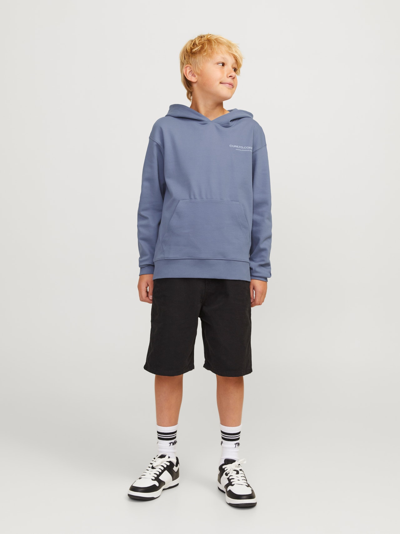 Jack & Jones Gedrukt Hoodie Voor jongens -Flint Stone - 12263302