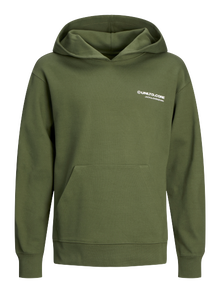 Jack & Jones Hoodie Estampar Para meninos -Cypress - 12263302