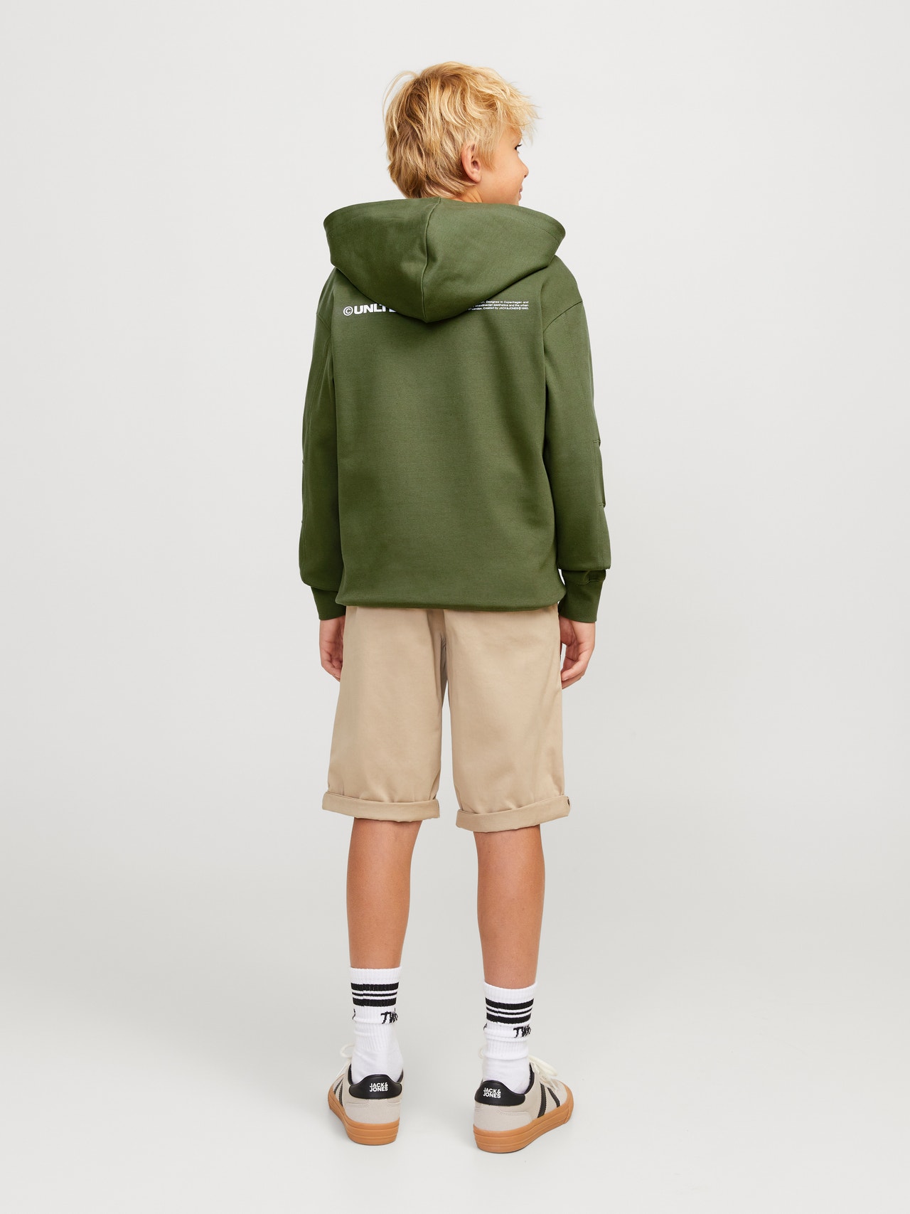 Jack & Jones Hoodie Estampar Para meninos -Cypress - 12263302