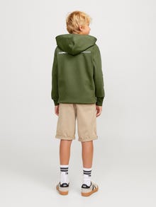 Jack & Jones Printed Hoodie For boys -Cypress - 12263302