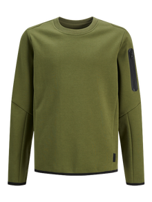 Jack & Jones Effen Sweatshirt met ronde hals Voor jongens -Cypress - 12263320