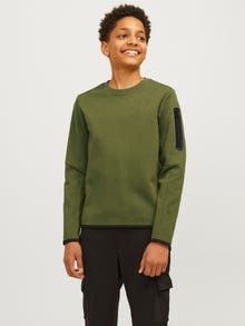 Jack & Jones Ensfarvet Sweatshirt med rund hals Til drenge -Cypress - 12263320