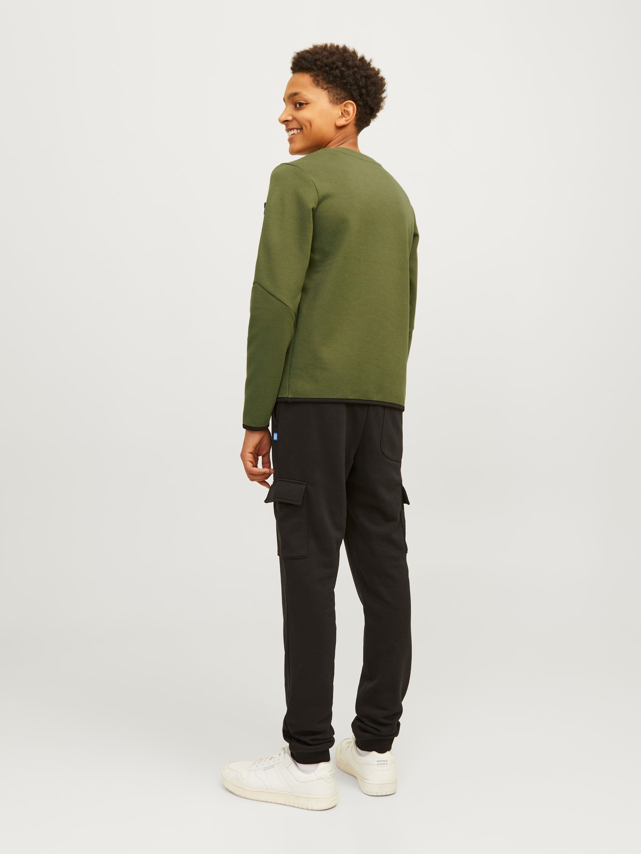 Jack & Jones Ensfarvet Sweatshirt med rund hals Til drenge -Cypress - 12263320