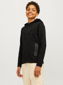 Jack & Jones Hoodie com zíper Liso Para meninos -Black - 12263334