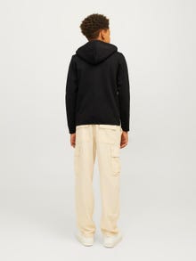 Jack & Jones Poikien Yksivärinen HUPPARI VETOKETJULLA -Black - 12263334