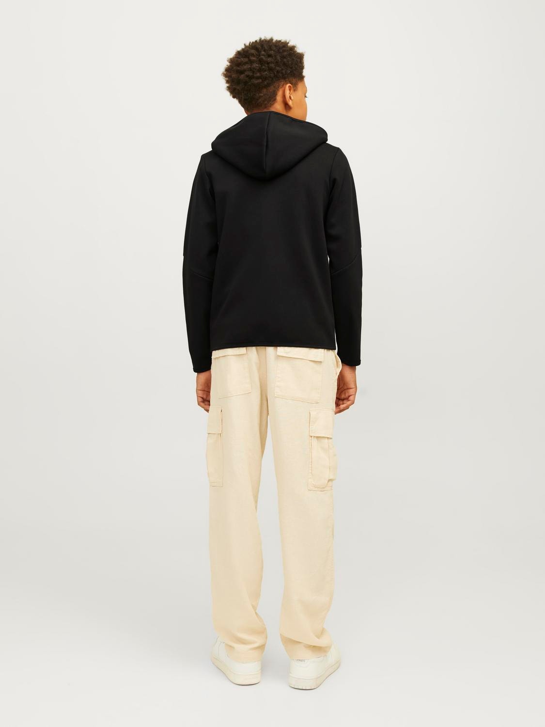 Jack & Jones Vanlig Hetteenser med glidelås For gutter -Black - 12263334