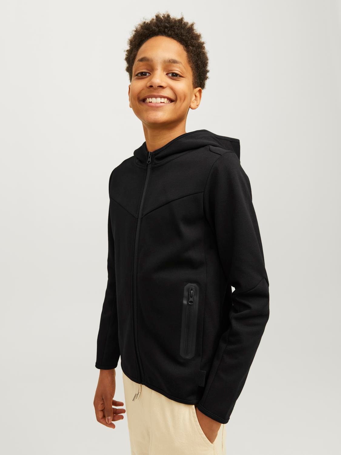 Jack & Jones Φούτερ με κουκούλα Για αγόρια -Black - 12263334