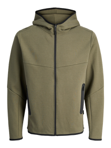 Jack & Jones Plain Zip Hoodie Junior -Grape Leaf - 12263334