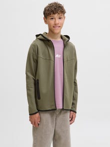 Jack & Jones Plain Zip Hoodie Junior -Grape Leaf - 12263334