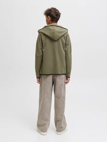 Jack & Jones Plain Zip Hoodie Junior -Grape Leaf - 12263334