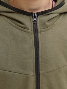 Jack & Jones Plain Zip Hoodie Junior -Grape Leaf - 12263334