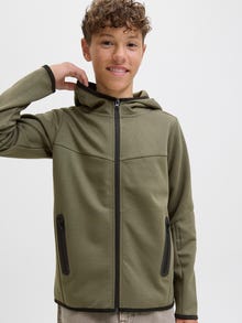 Jack & Jones Plain Zip Hoodie Junior -Grape Leaf - 12263334