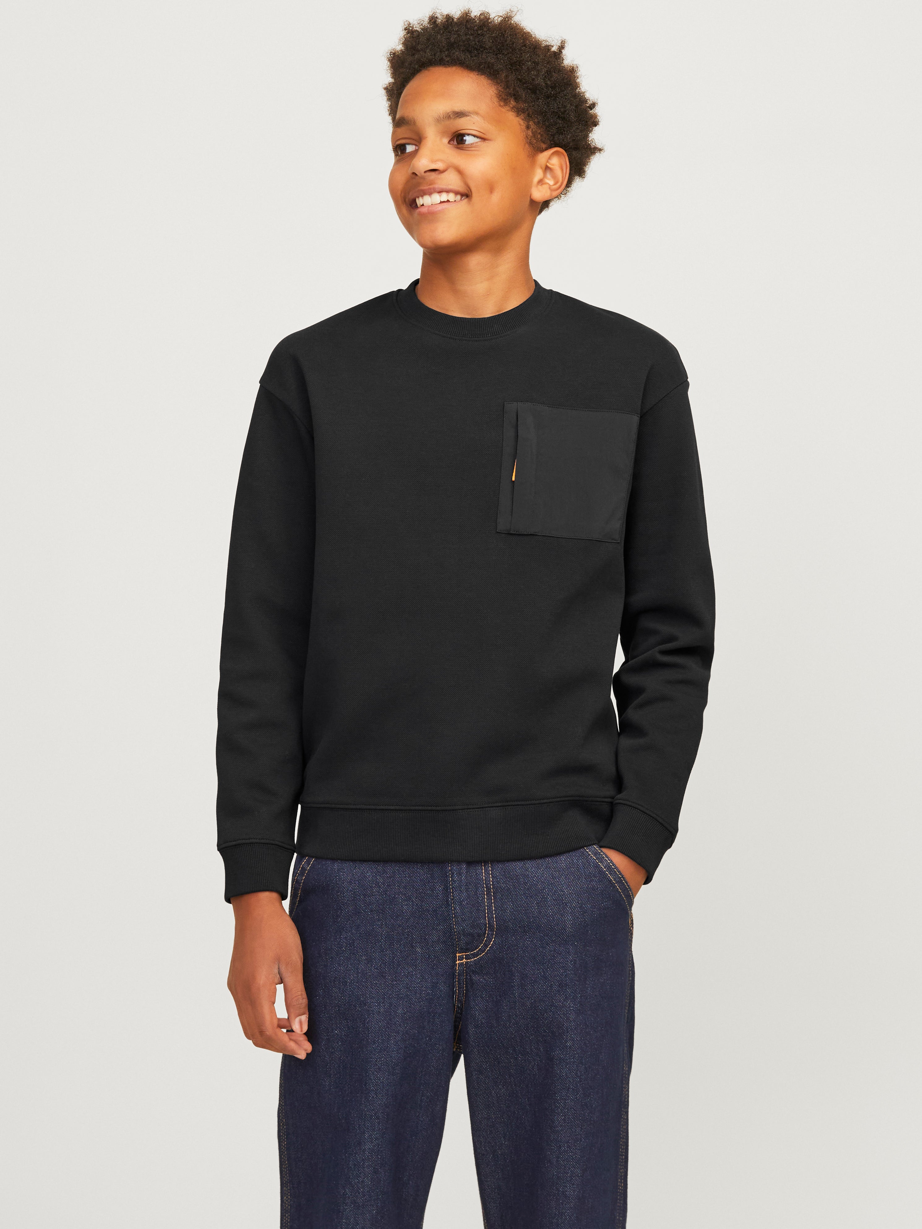 Einfarbig Sweatshirt Junior