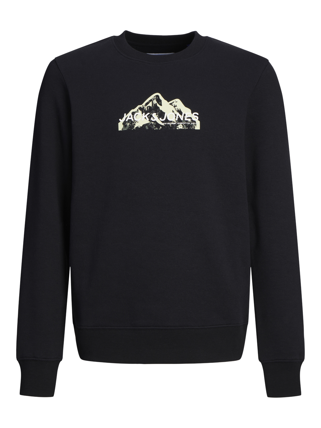 Jack & Jones Logo Crew neck Sweatshirt For boys -Black - 12263372