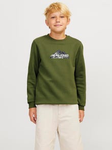 Jack & Jones Logo Crew neck Sweatshirt For boys -Cypress - 12263372